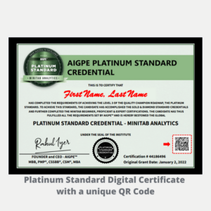 AIGPE Platinum Standard Certificate
